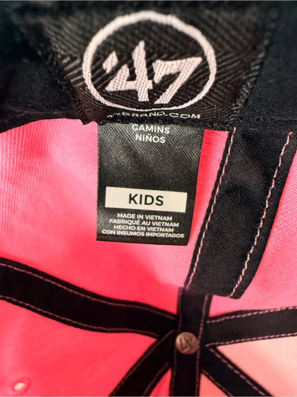 Kids Pink Yankees Baseball Cap